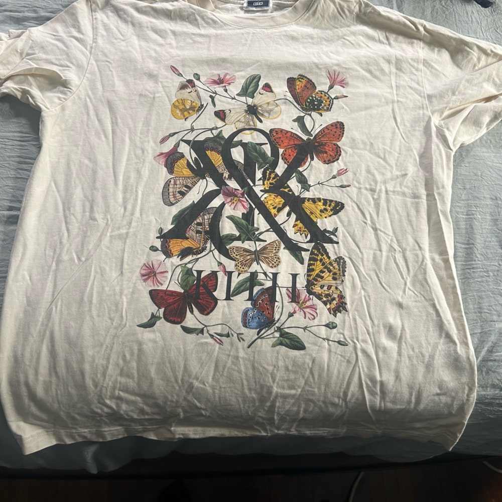 Kith Butterfly Graphic Tee with Floral Motif